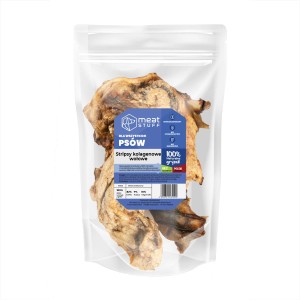 Stripsy kolagenowe - wołowe. Opakowanie 250 g.