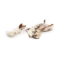 suszony gryzak dla psa ucho królicze z futrem